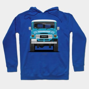 TLC FJ40 Hardtop Sky Blue Front Hoodie